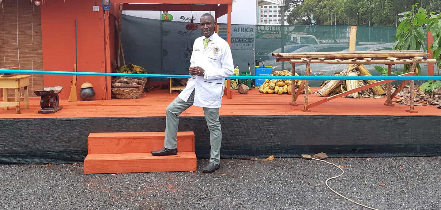 Representing Cocoa Clinic at the National Cocoa Day exhibition.