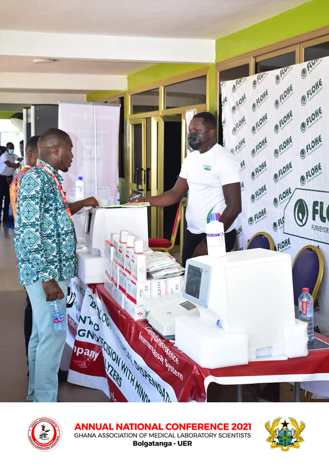 Laboratory equipment suppliers' exhibition stand.