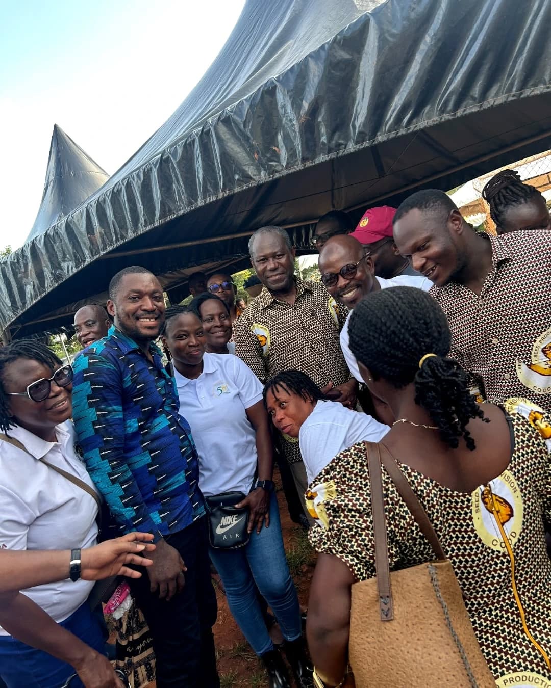 With the Cocoa Clinic CEO at the Goaso outreach.