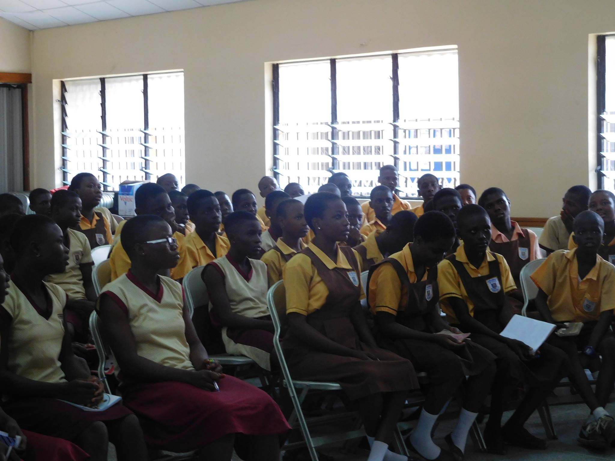 Students attending the awareness session.