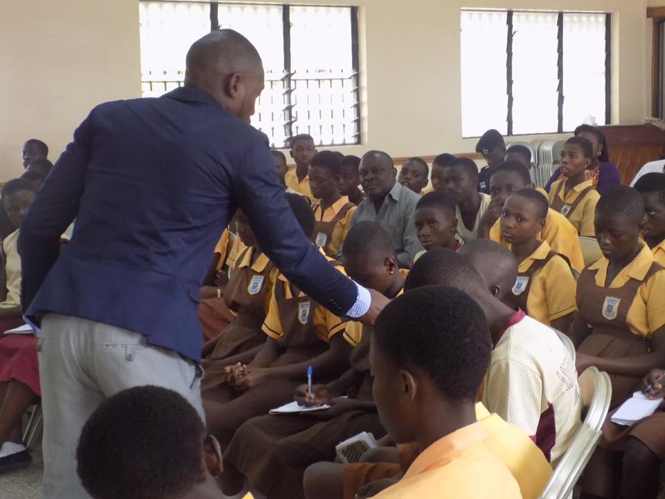 Engaging students during the talk.