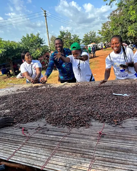 Valentine Golden Ghanem - On a cocoa farm near Goaso.