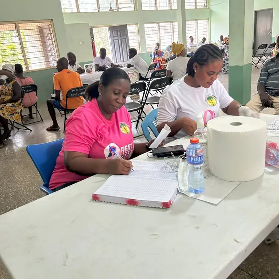 Valentine Golden Ghanem - Point-of-care screening at Agona Swedru.