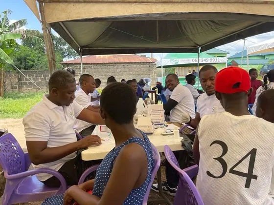Valentine Golden Ghanem - Medical screening exercise, Kofikrom, Koforidua, 2023.