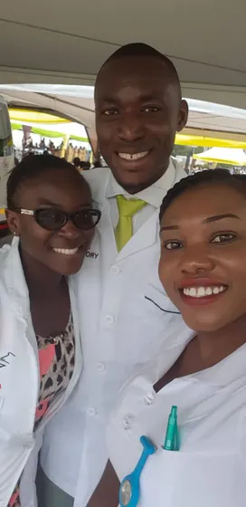 Valentine Golden Ghanem - With colleagues at National Cocoa Day, 2018.